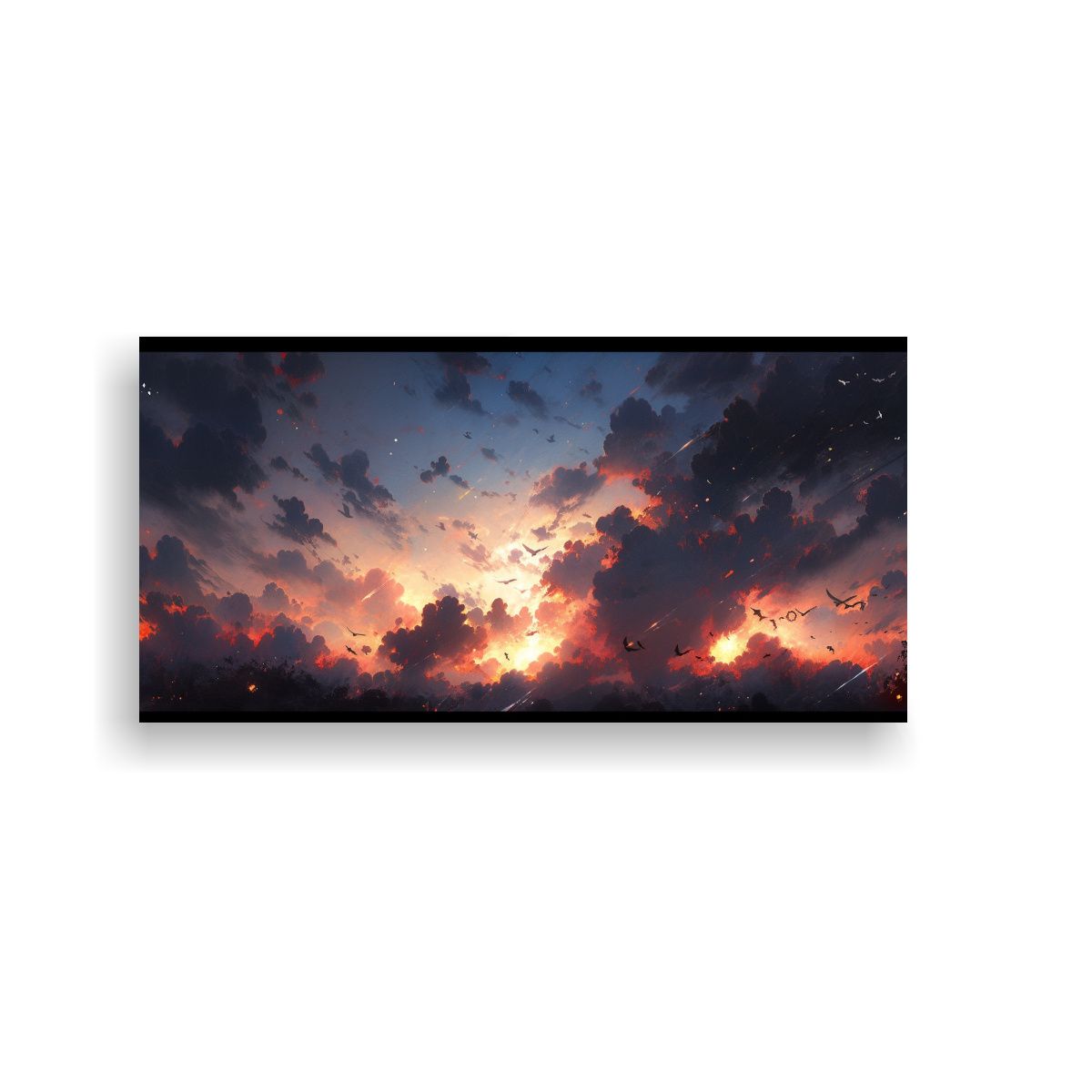 GENERICO - Pintura Abstracta De Lienzo Con Bastidor De 100x50 Cm