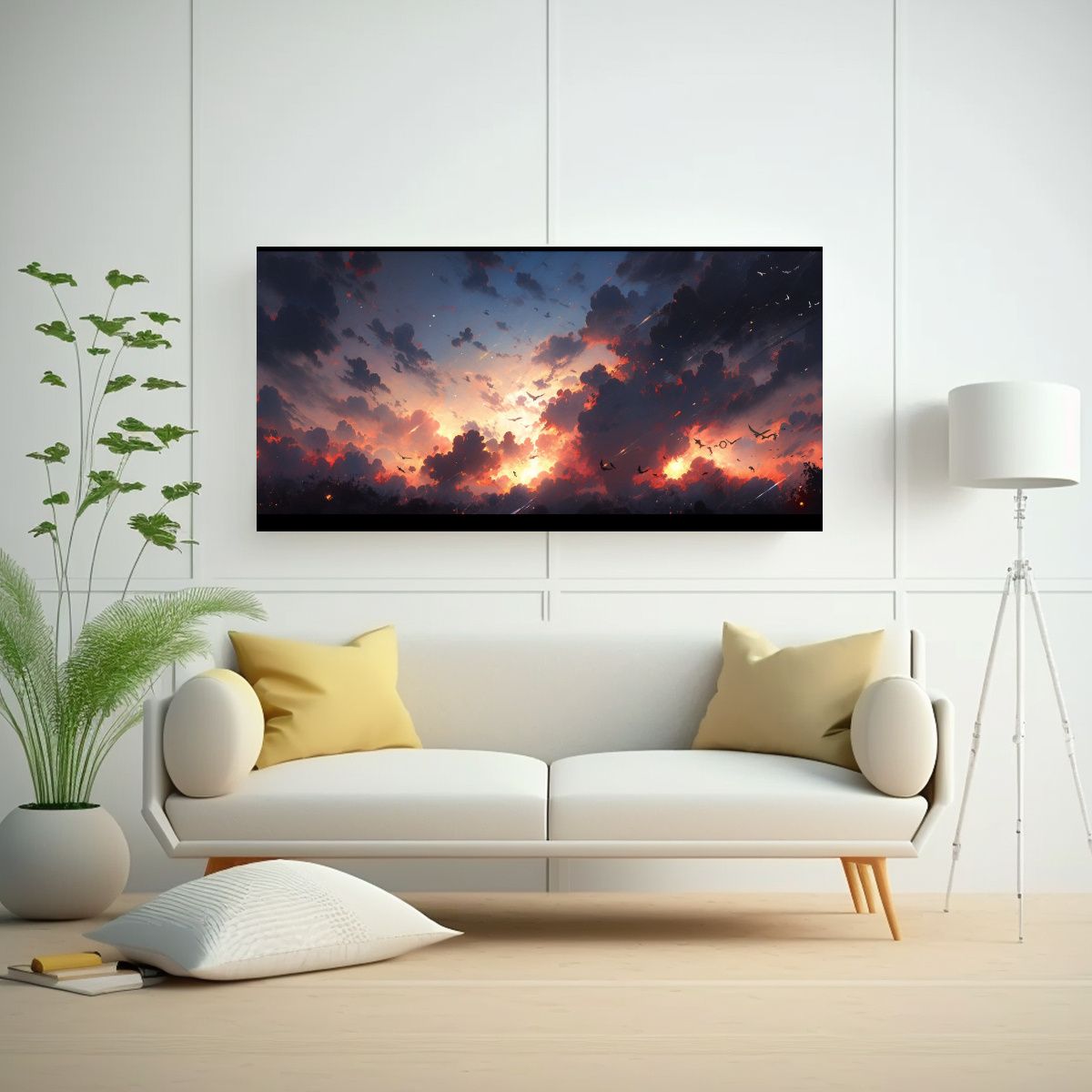 GENERICO - Pintura Abstracta De Lienzo Con Bastidor De 100x50 Cm