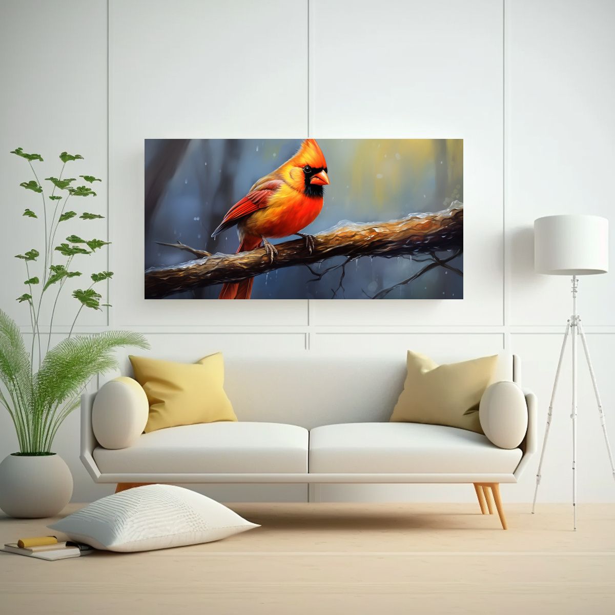 GENERICO - Pintura Al Estilo óleo Estilo Cardinal Colorido 100x50 Cm