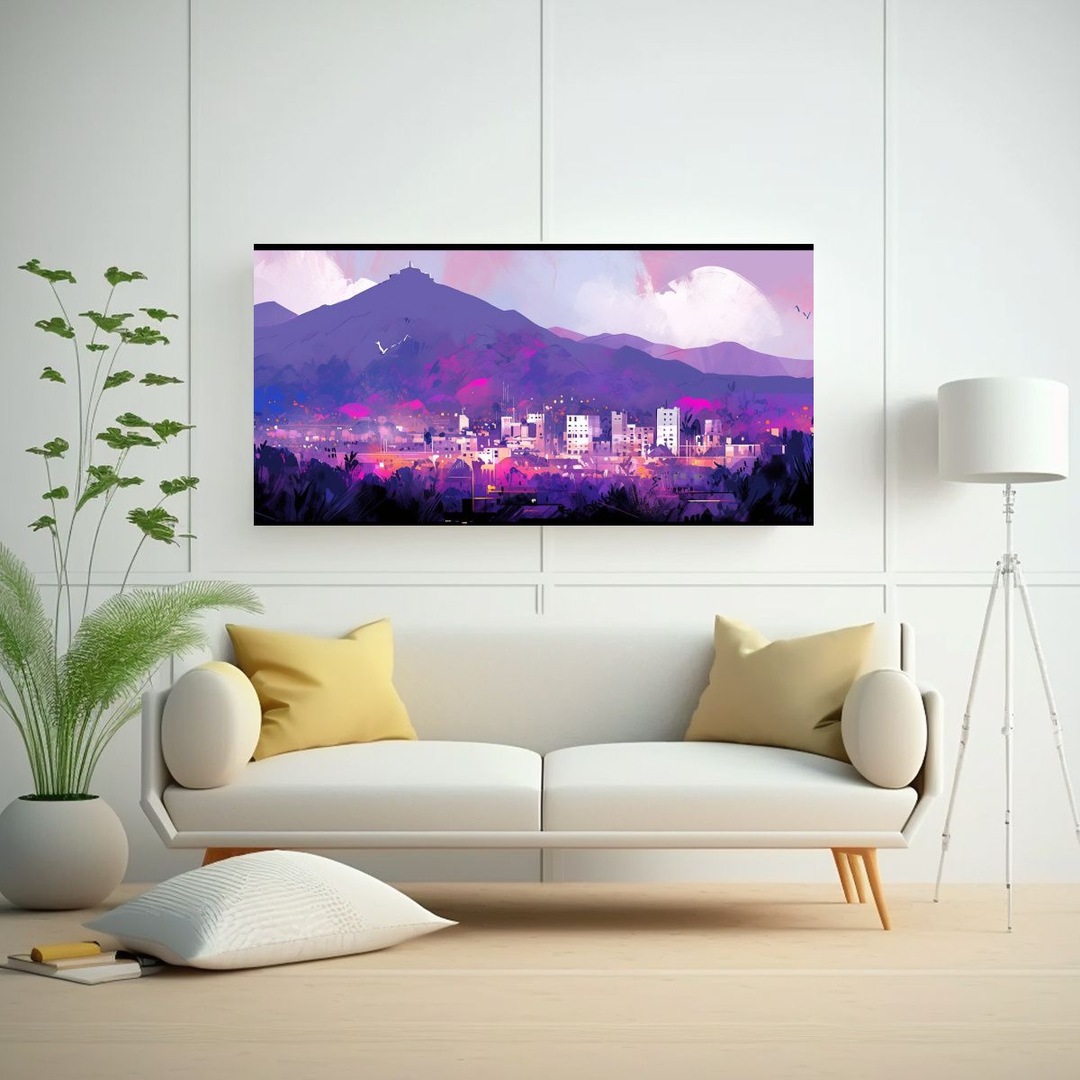 GENERICO - Cuadro Decorativo Vibrante En Santiago De Chile 60x30 Cm