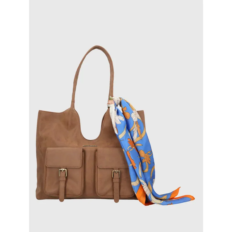 HUSH PUPPIES - Cartera Ecocuero Mujer Donna Bag Café HUSH PUPPIES