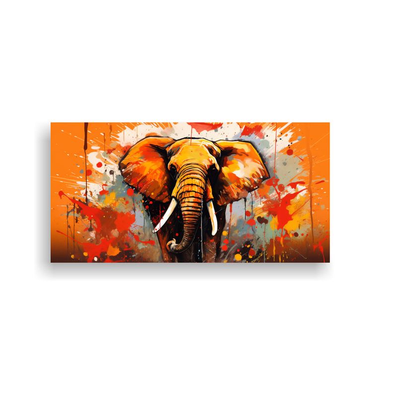 GENERICO - Pintura Decorativa De Elefante Africano En 100x50 Cm