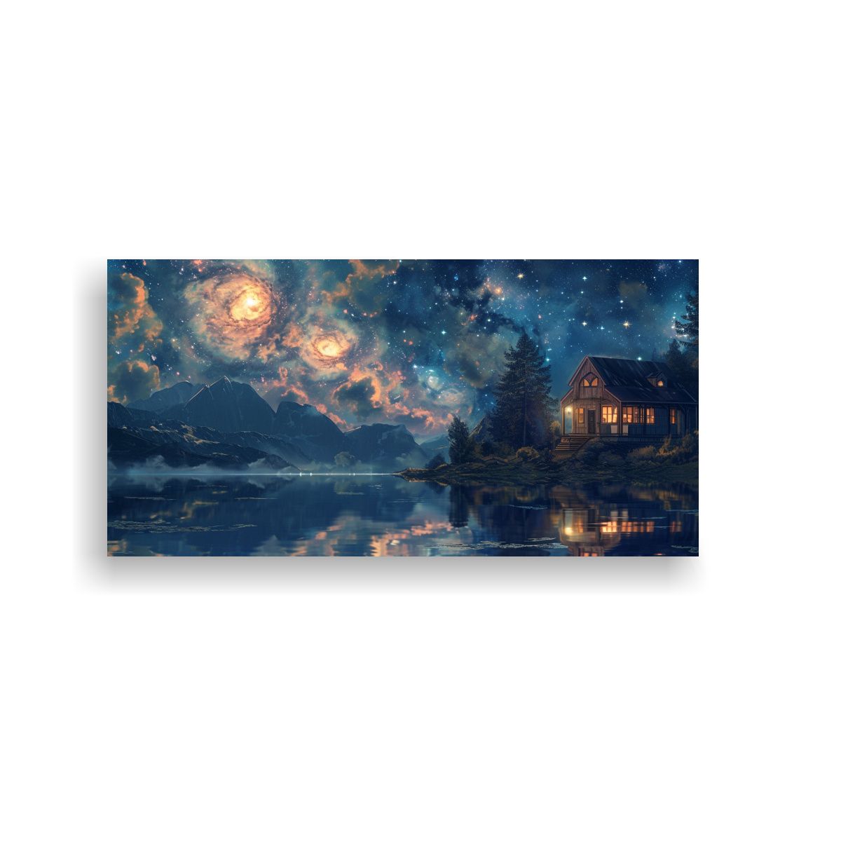 GENERICO - Cuadro Decorativo Tela Bastidor Tema Casa 80x40 Cm