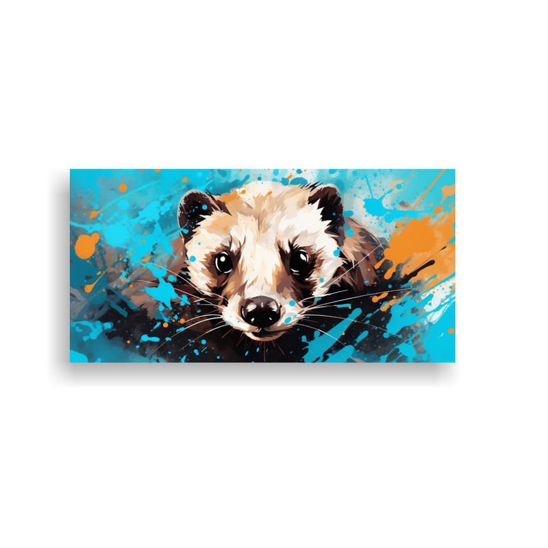 GENERICO - Cuadro Abstracción Surrealista Ferret En Tonos 100x50 Cm