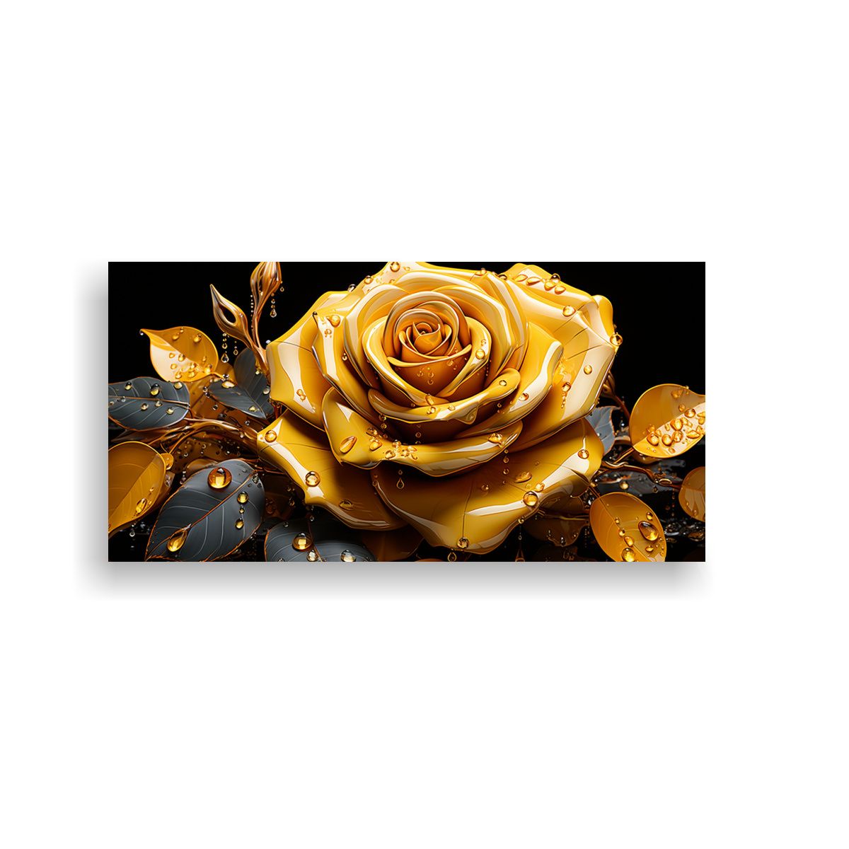 GENERICO - Cuadro Vintage Pintura Imagen Textura Rosa 60x30 Cm