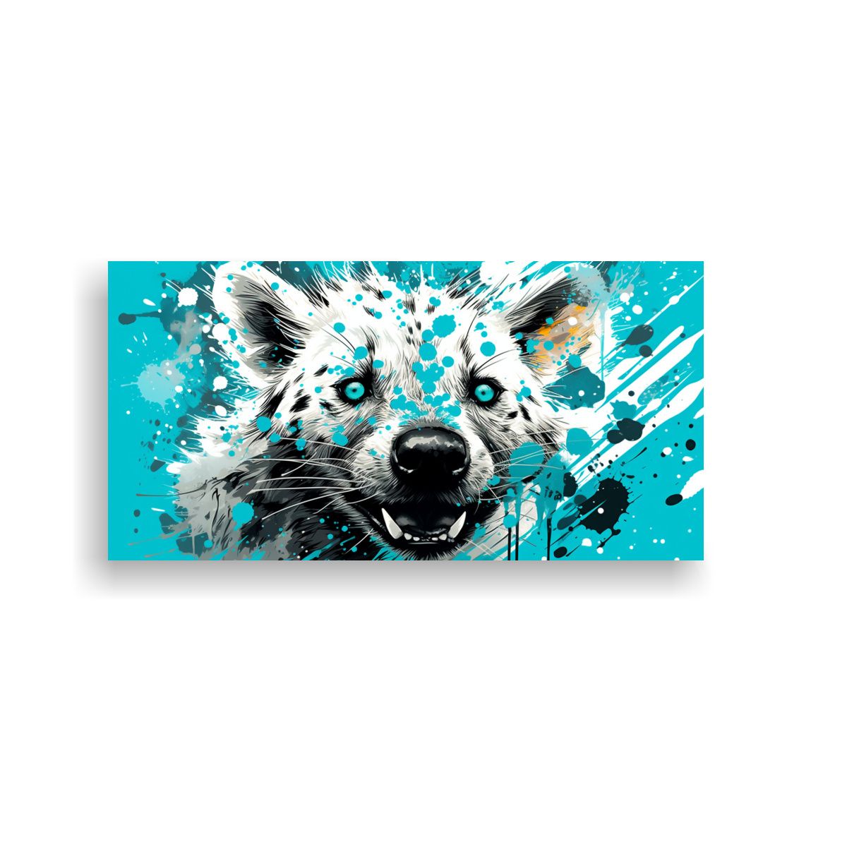 GENERICO - Pintura Decorativa Personalidad Hiena En Blanco Y 60x30 Cm