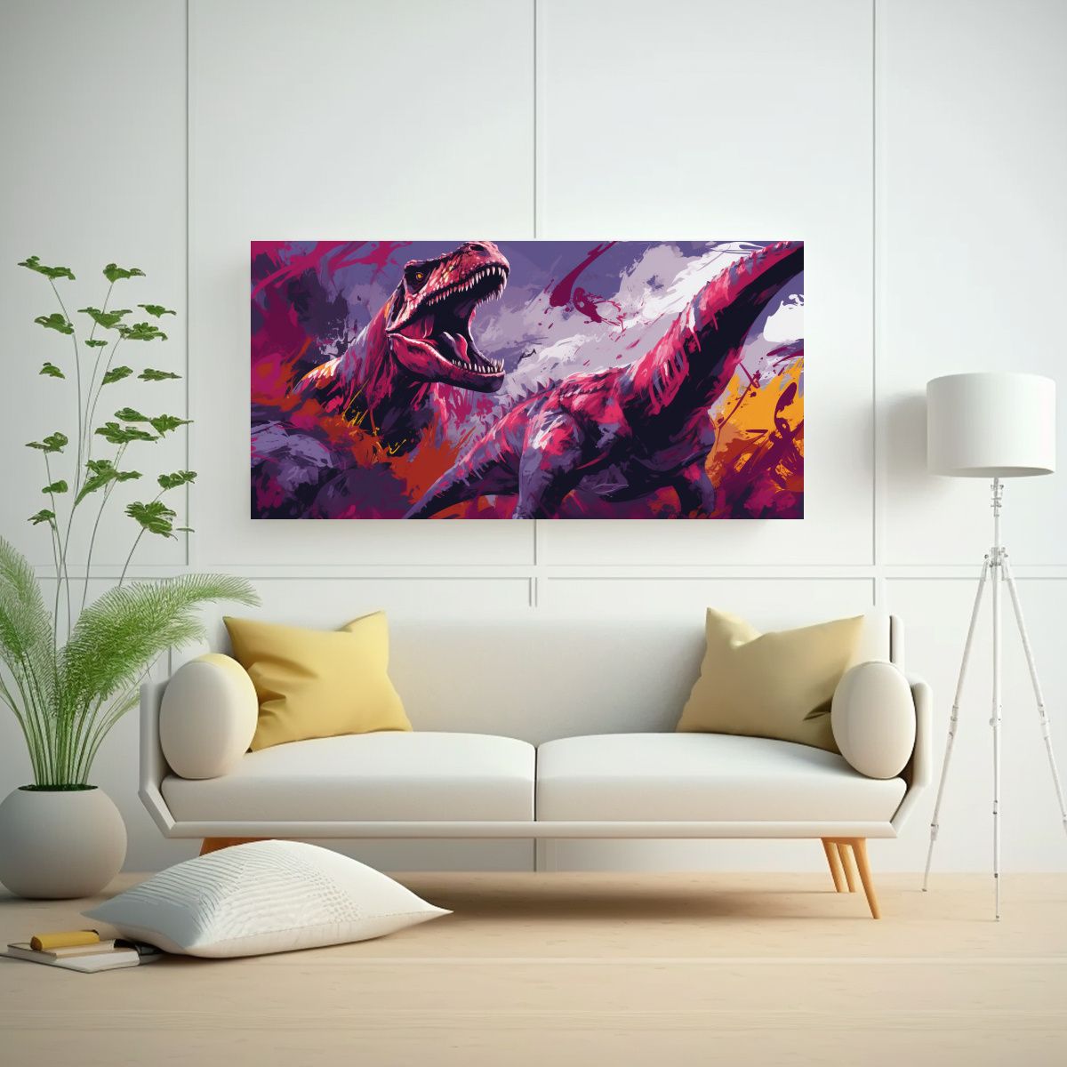 GENERICO - Pinturas Decorativas De Dinosaurios Legendarios 80x40 Cm