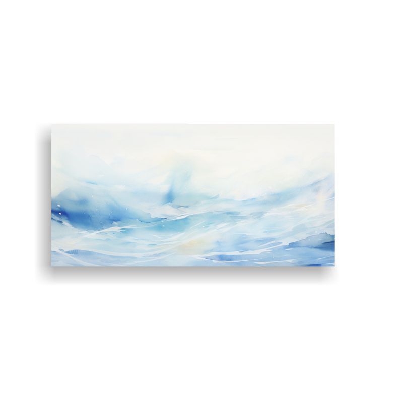 GENERICO - Cuadro Decorativo Abstracto Mar En Tonos Suaves 80x40 Cm