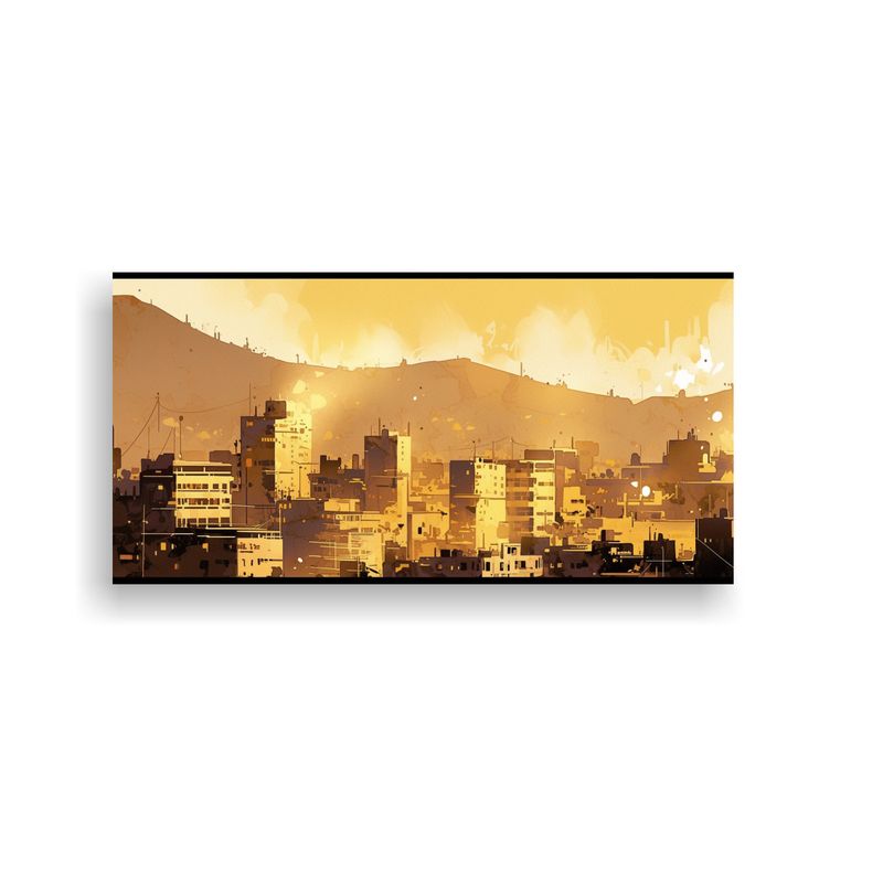 GENERICO - Pinturas Decorativas En Estilo Neonoir En Tonos 60x30 Cm