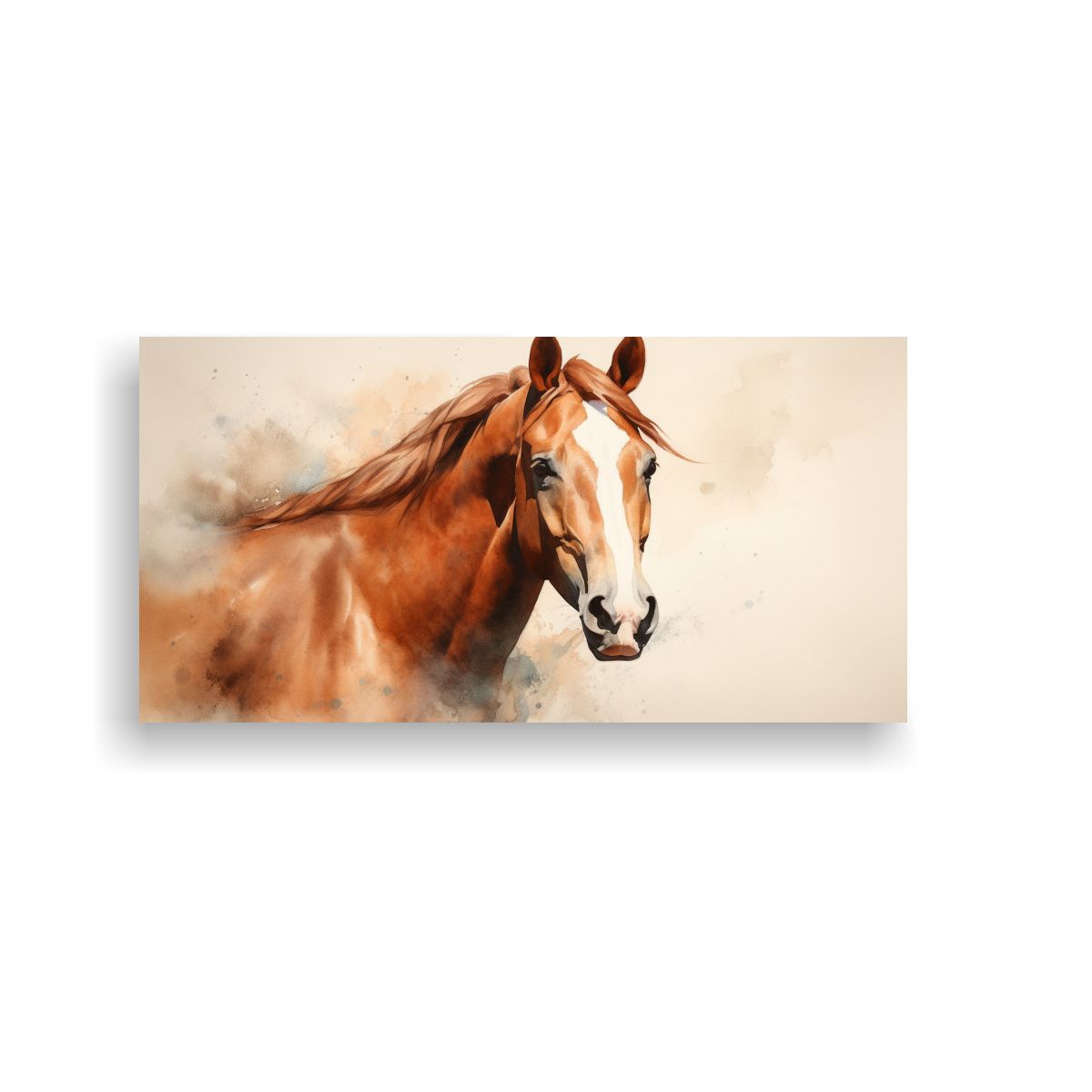 GENERICO - Cuadro Perspectiva Colorida Caballo Quarter Horse 80x40 Cm