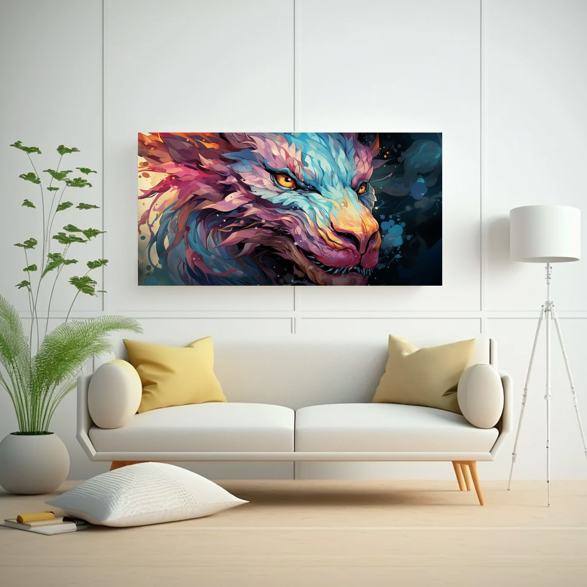 GENERICO - Exposición De Arte Decorativo Dragón En 100x50 Cm