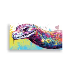 GENERICO - Cuadro Decorativo Vida De Anaconda En Colores 100x50 Cm
