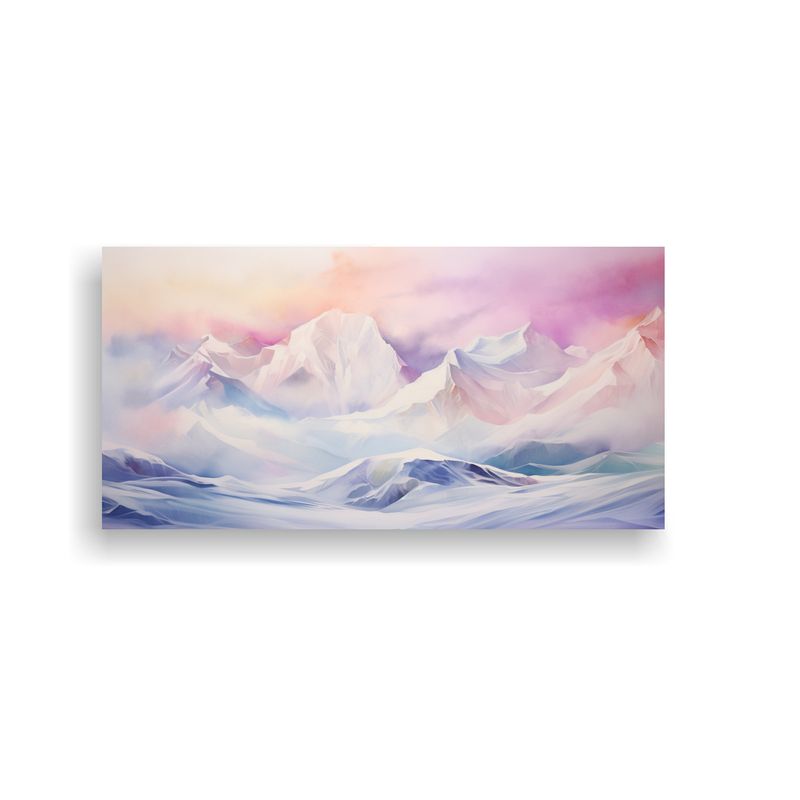 GENERICO - Cuadro Inspiración Montañas Nevadas Y 100x50 Cm