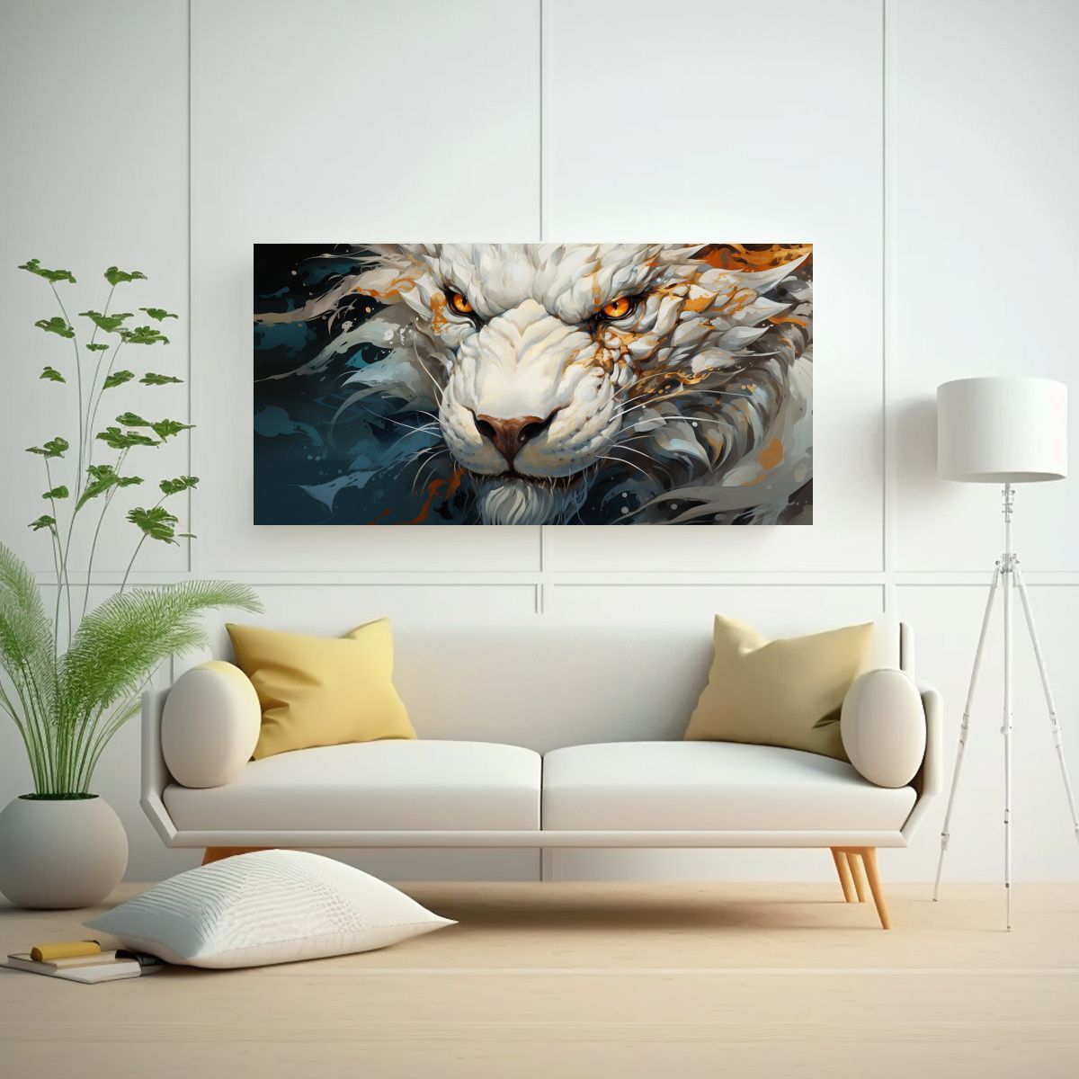 GENERICO - Lienzo De Tela Expresión Fantasía Dragón 60x30 Cm