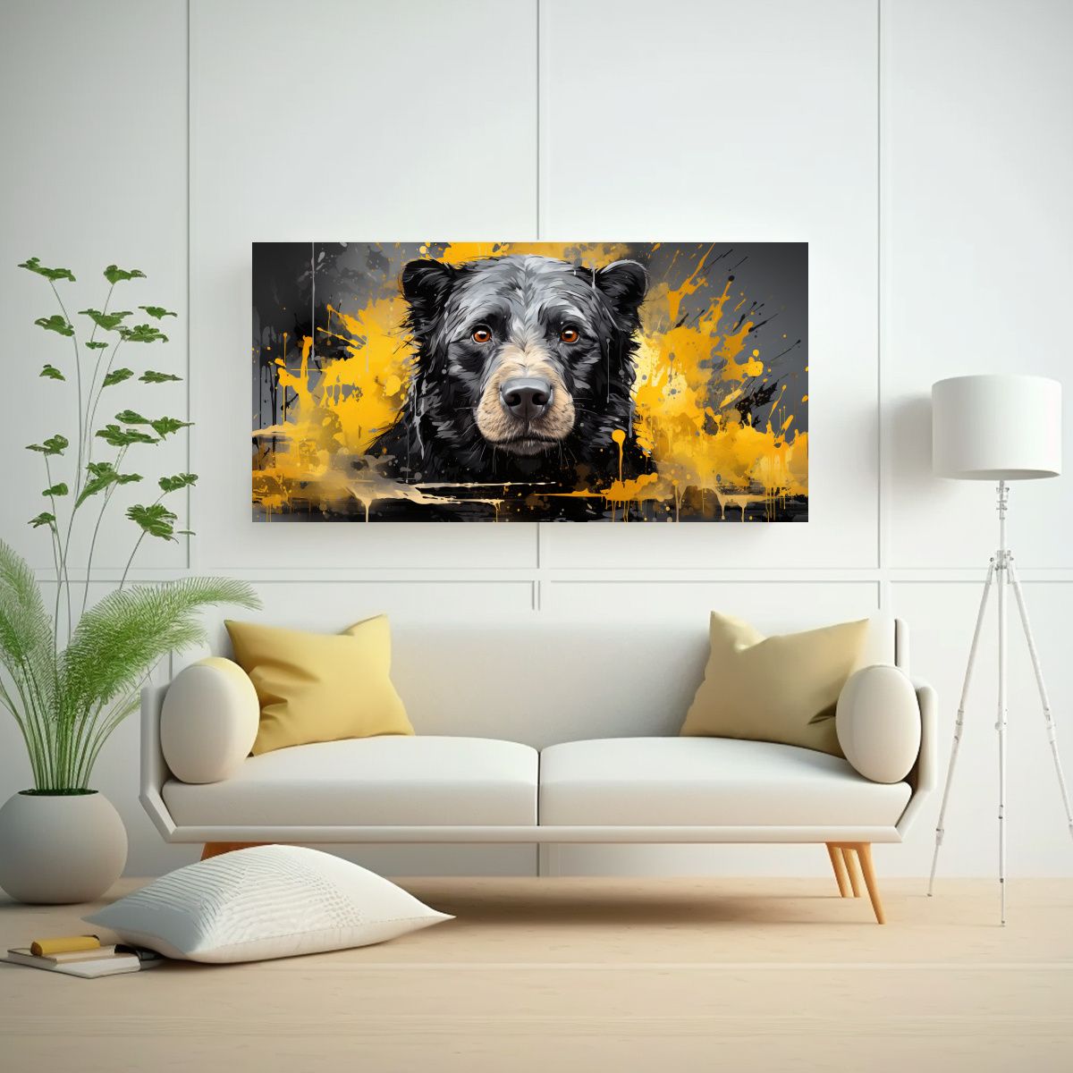 GENERICO - Cuadro Decorativo De Oso Perezoso En Colores 100x50 Cm