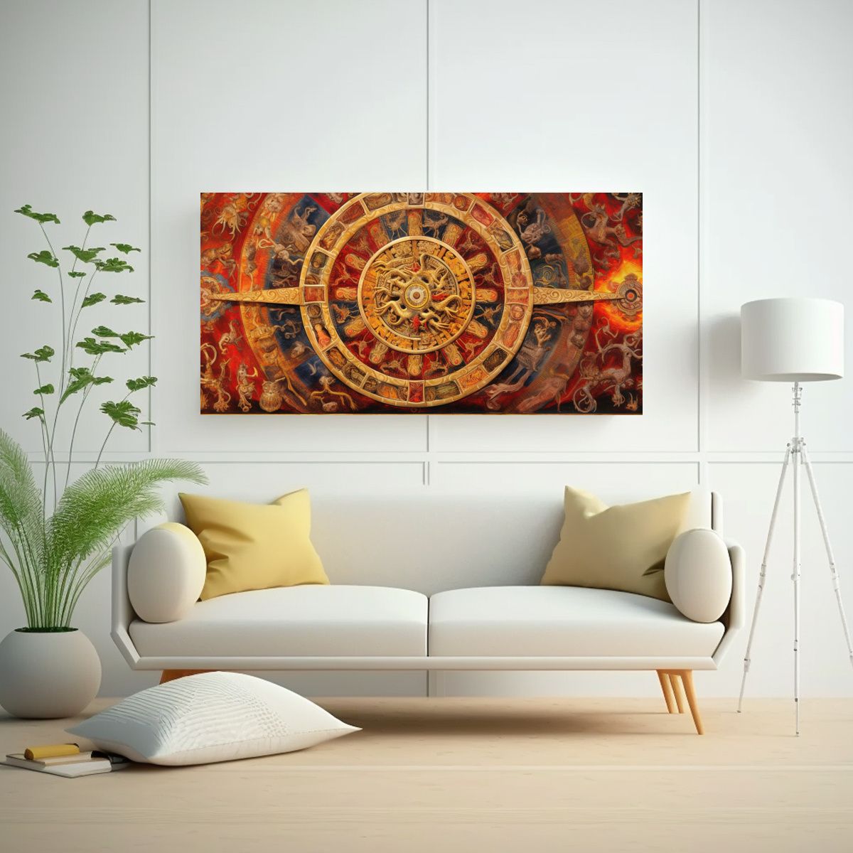 GENERICO - Cuadros Decorativos Esotéricos Mandala Vajra Con 100x50 Cm