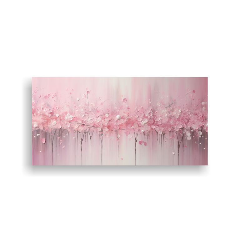 GENERICO - Pintura En Rosa Y Plata Estilo Decorativo Para 80x40 Cm