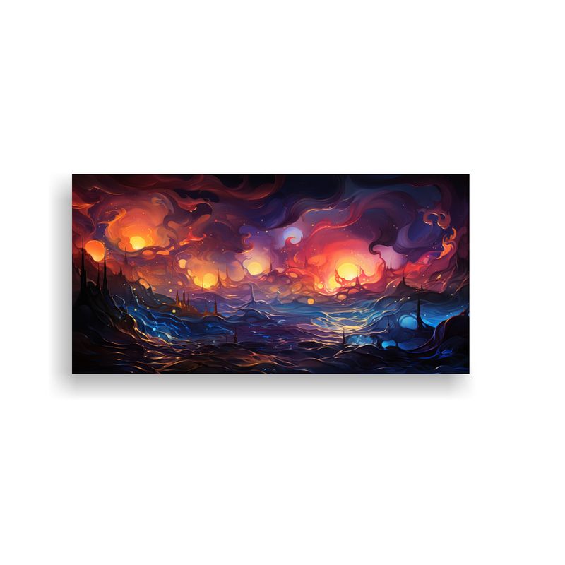 GENERICO - Cuadro Tela Sublimada Personalidad Rojo Brillante 60x30 Cm