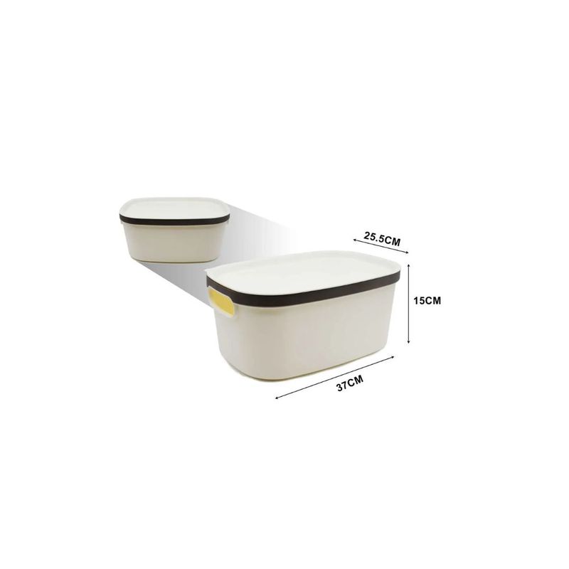 GENERICO - CESTA DE ALMACENAJE MULTIUSOS CON TAPA 37CM