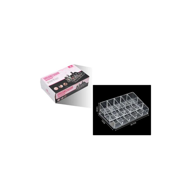 GENERICO - ORGANIZADOR ACRILICO PARA MAQUILLAJE 20CM