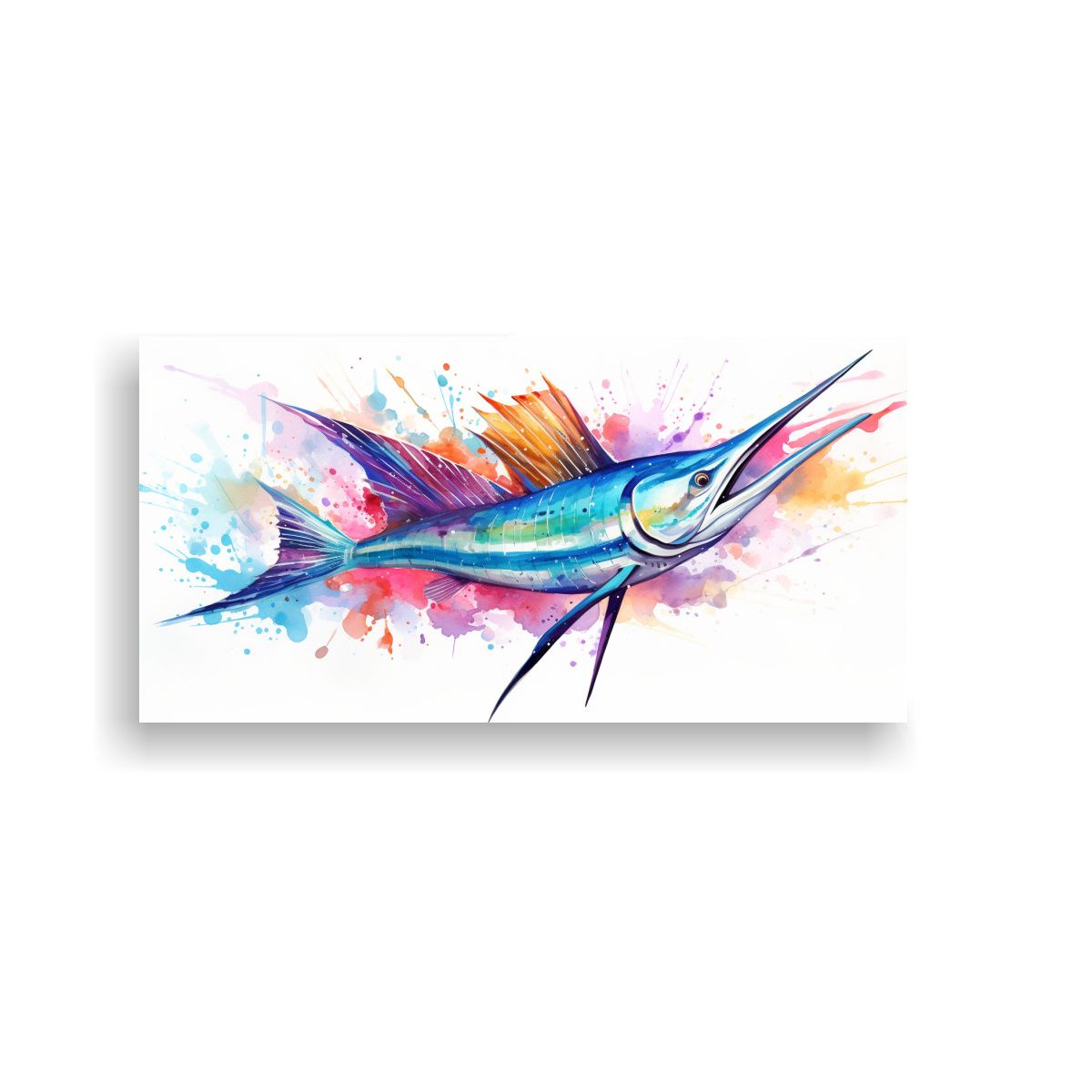 GENERICO - Cuadro De Temática Full Color Vela De Pez Vela 100x50 Cm