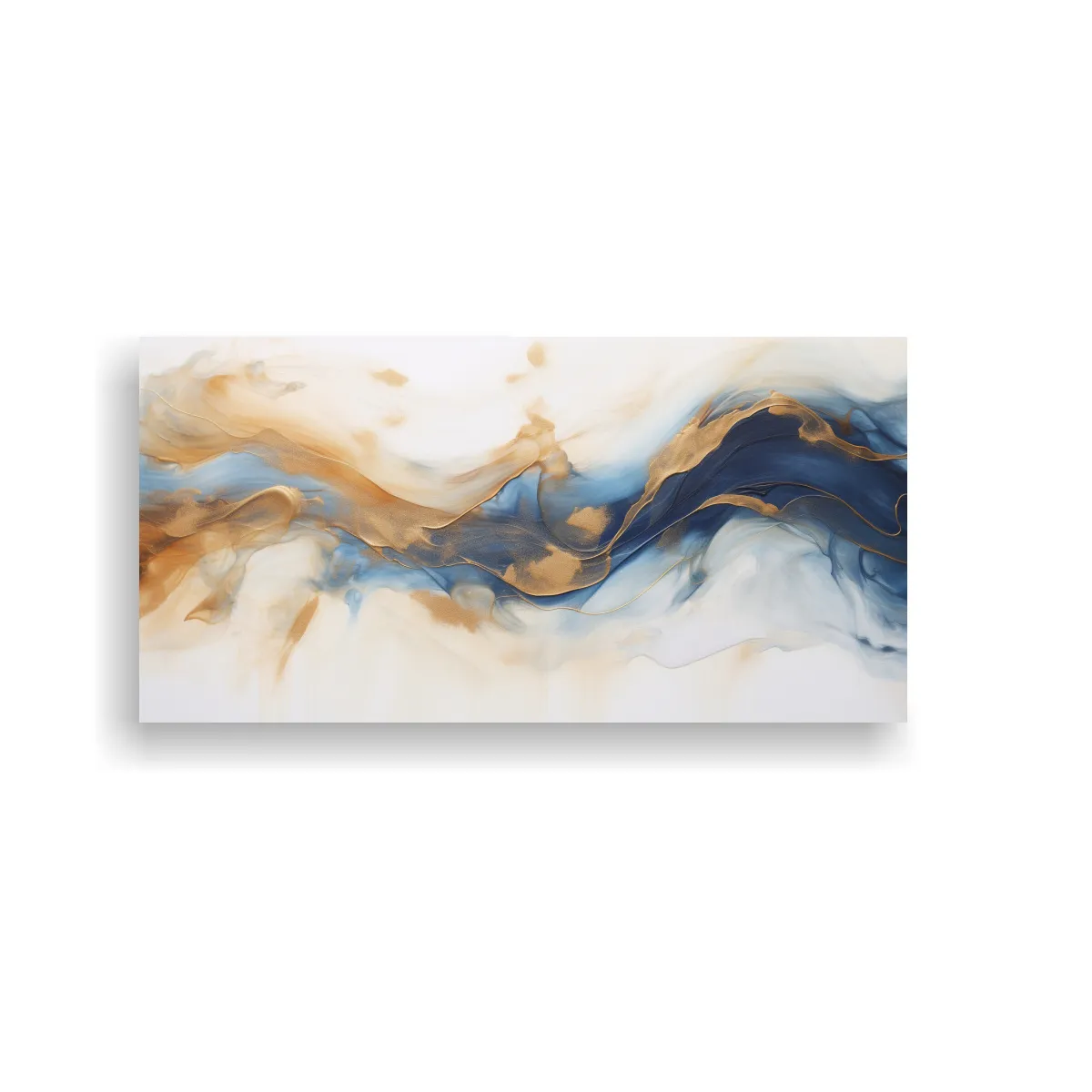 GENERICO - Pintura Abstracta De Flujo Acrílico En Tonos 60x30 Cm