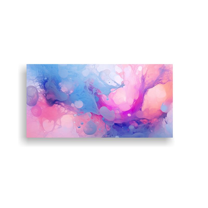 GENERICO - Tela Bastidor Abstracto Colorido Acuarela Relieve 100x50 Cm