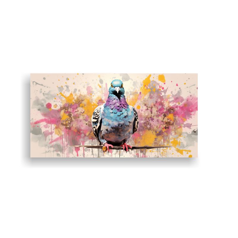 GENERICO - Pintura Surrealista De Un Paloma En Colores 60x30 Cm