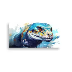 GENERICO - Cuadro Decorativo Anaconda En Colores Pastel Y 100x50 Cm