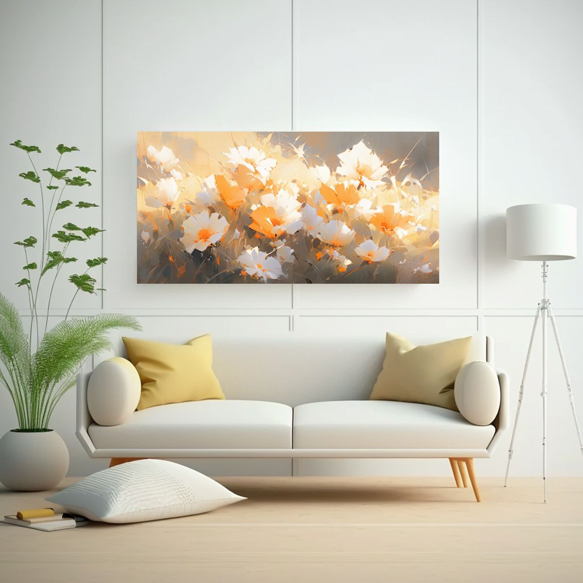 GENERICO - Pintura De Pared Expresión Única Flores 100x50 Cm