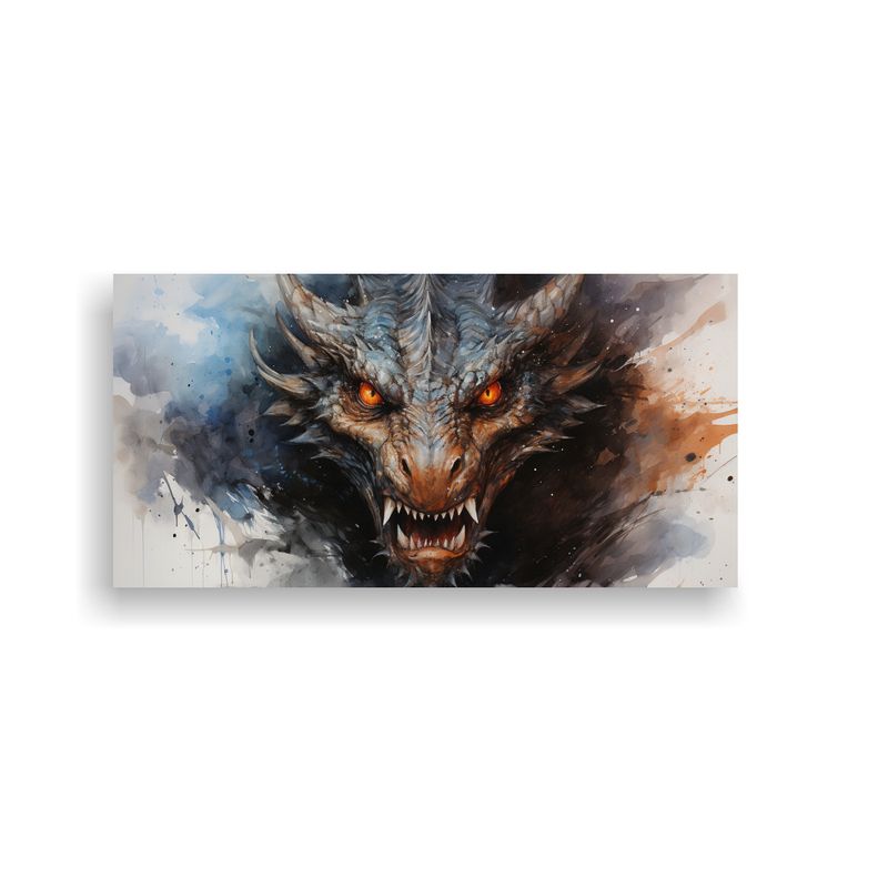 GENERICO - Pintura Mural Urbana Moderna Dragón En 80x40 Cm