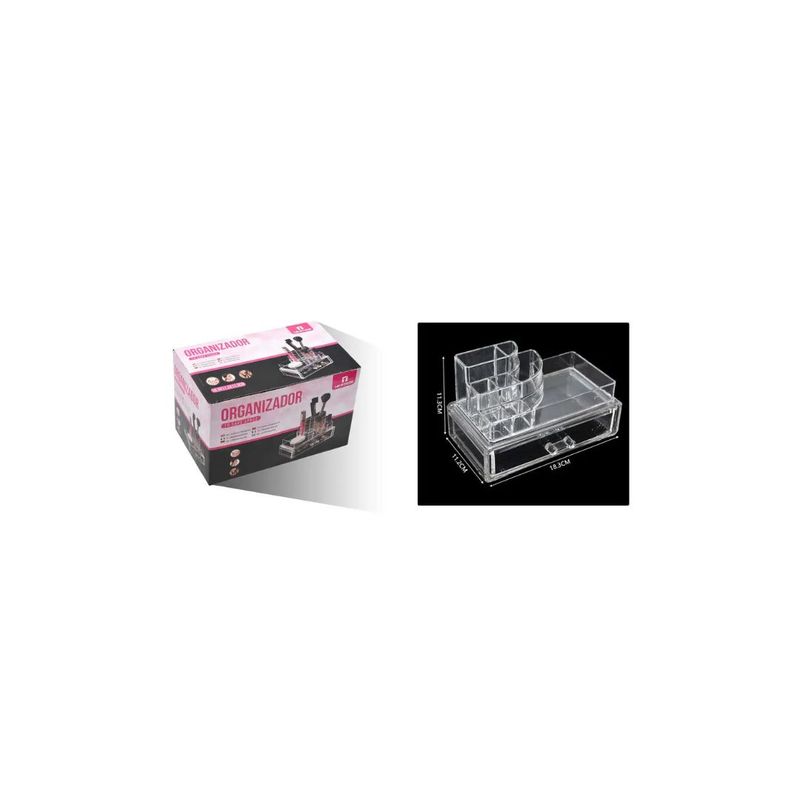GENERICO - ORGANIZADOR ACRILICO PARA MAQUILLAJE 18CM