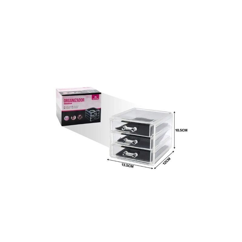 GENERICO - ORGANIZADOR ACRILICO CAJA CON SEPARACIONES 13CM