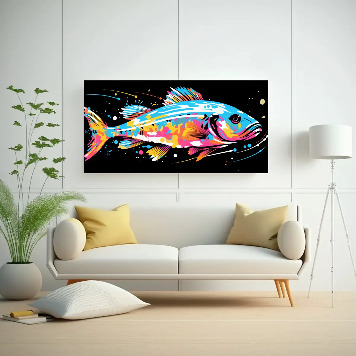 GENERICO - Pintura Decorativa De Acuarela De Cebra En 100x50 Cm