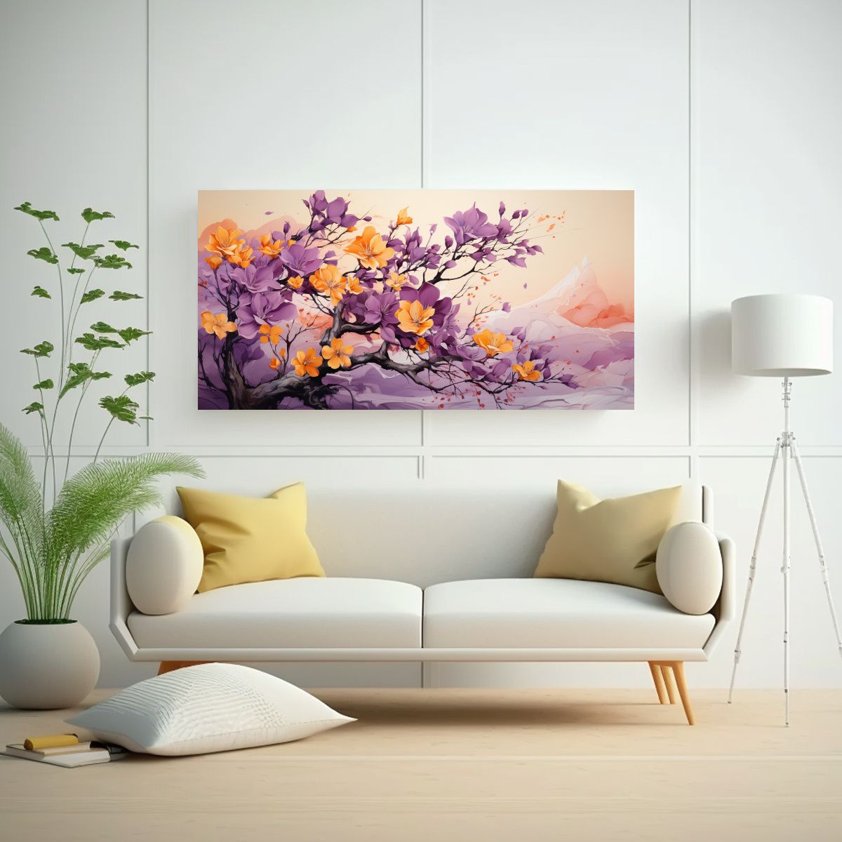 GENERICO - Cuadro Juvenil Estilo Galería Árbol De Acebo 100x50 Cm