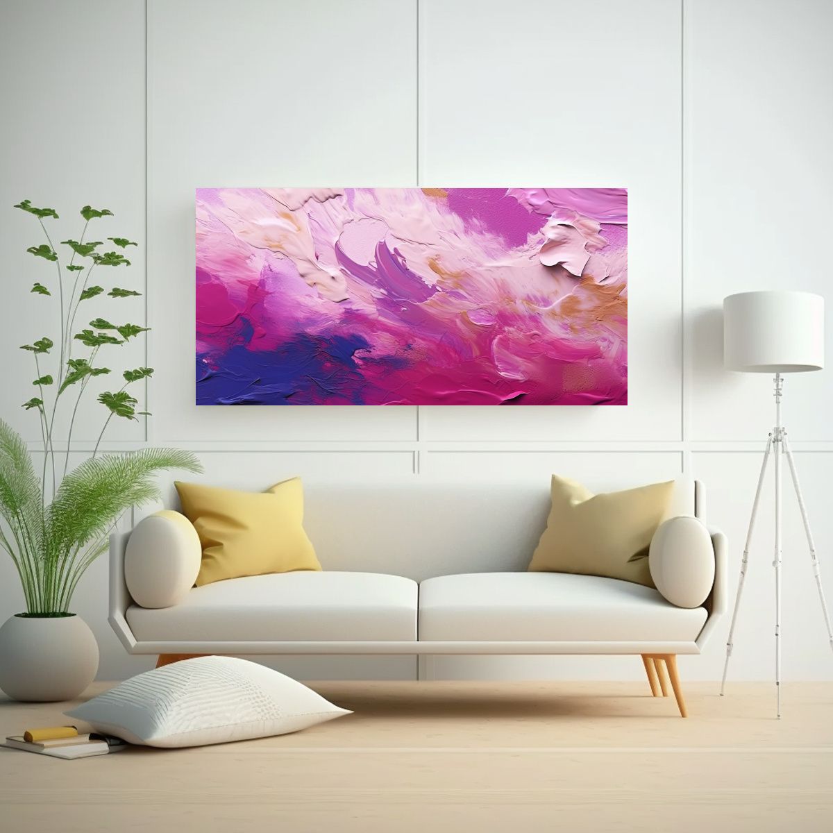 GENERICO - Pintura Abstracta Estilo Tinta Vitalidad De La 80x40 Cm