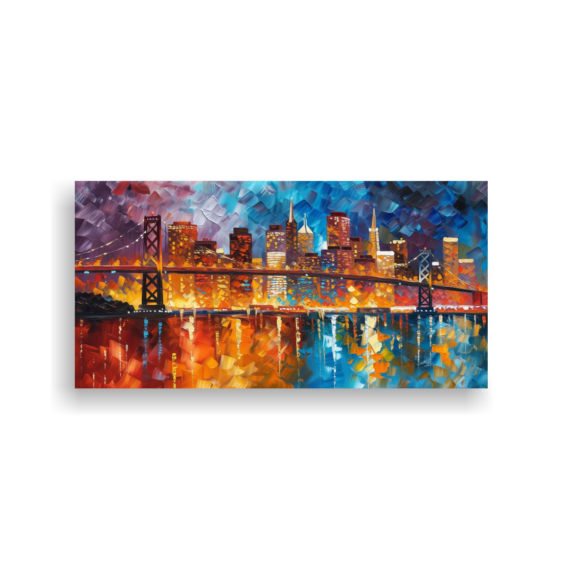 GENERICO - Pintura Impresa Belleza Natural San Francisco Y 80x40 Cm