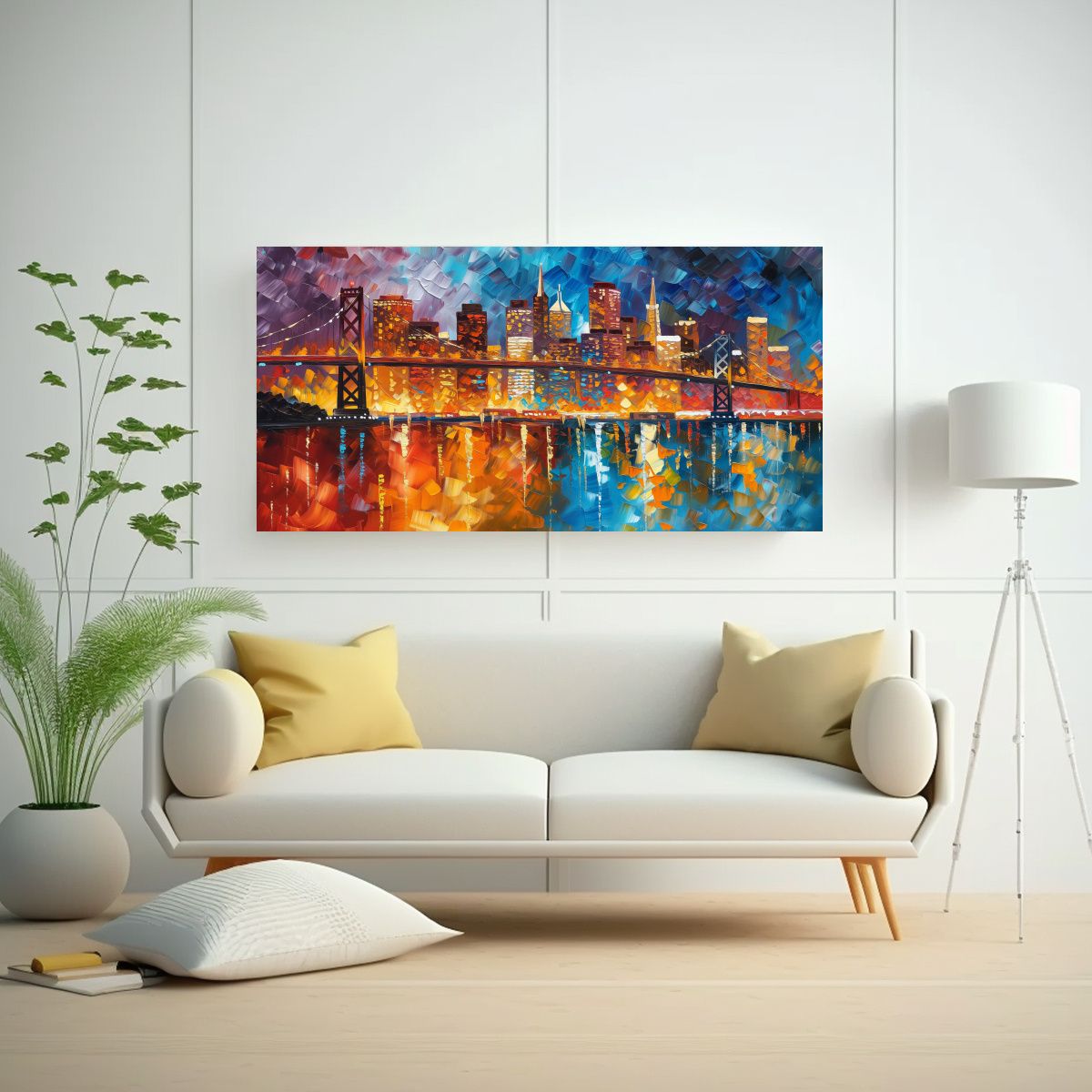 GENERICO - Pintura Impresa Belleza Natural San Francisco Y 80x40 Cm
