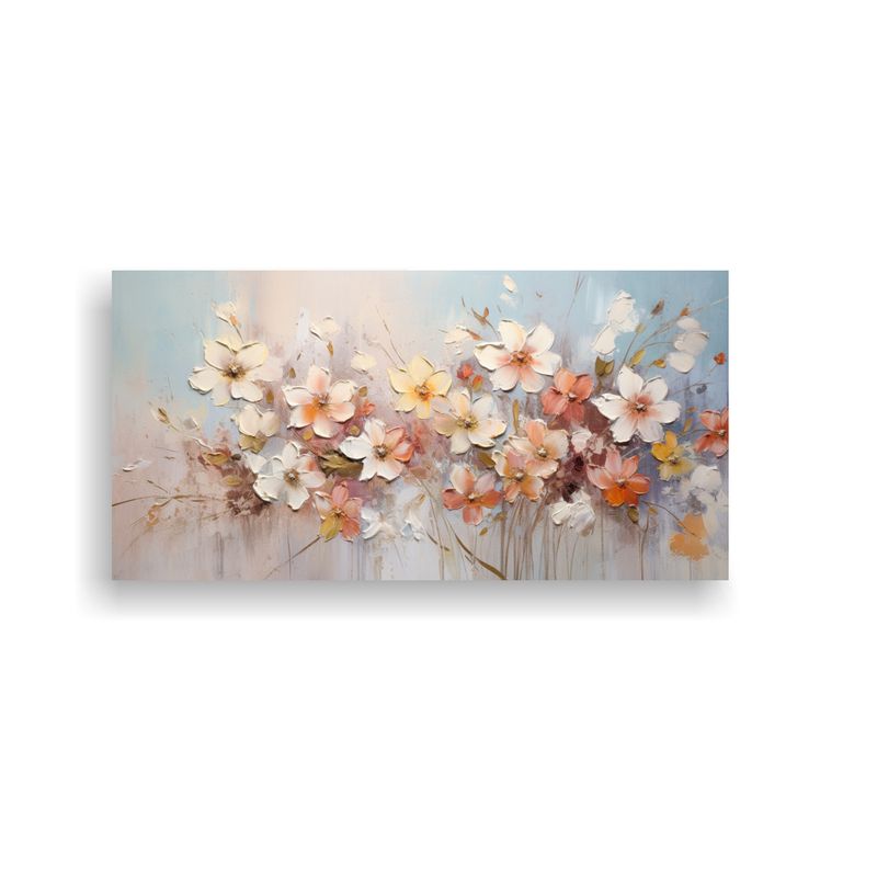GENERICO - Pintura En Lienzo Innovadora De Flores En Colores 80x40 Cm