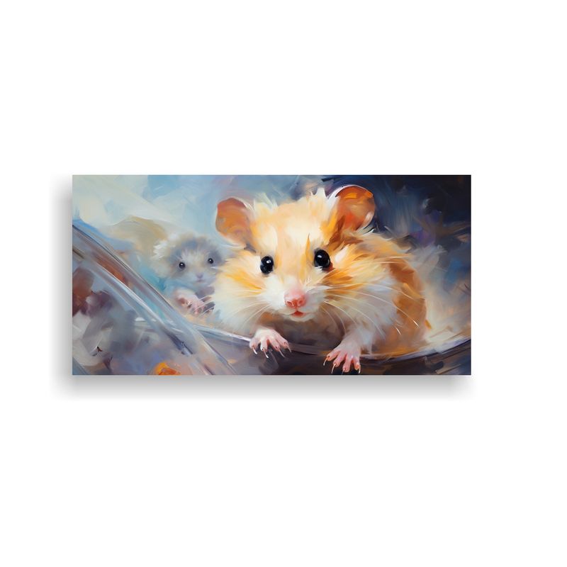GENERICO - Pintura Al Estilo óleo Colorida Estilo Hamsters 60x30 Cm