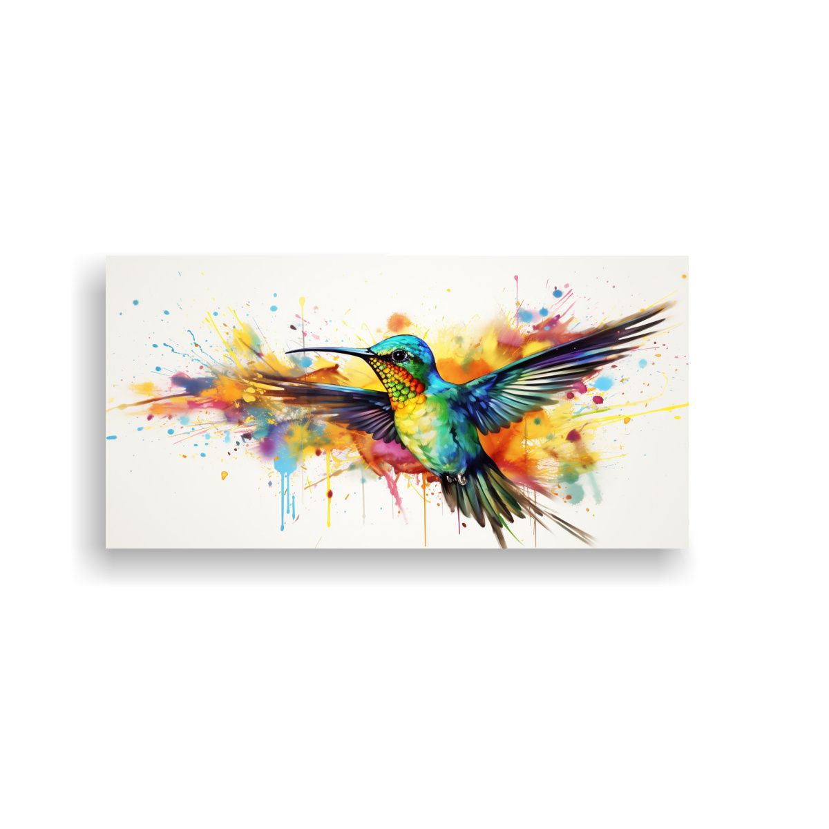 GENERICO - Cuadro De Arte Tema Habitación De Un Colibrí En 60x30 Cm