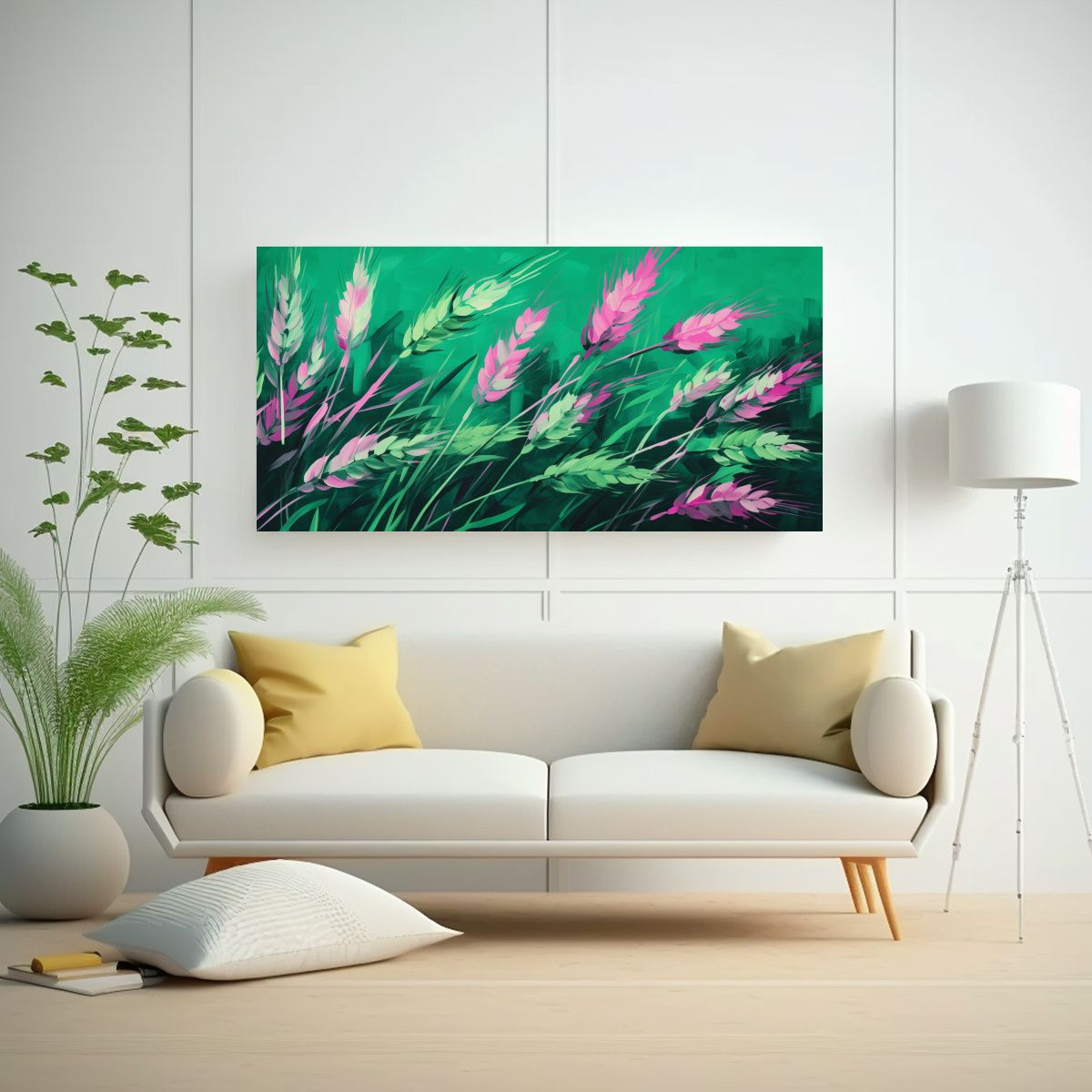 GENERICO - Cuadro De Tela Mágico Con Granos De Trigo En 100x50 Cm