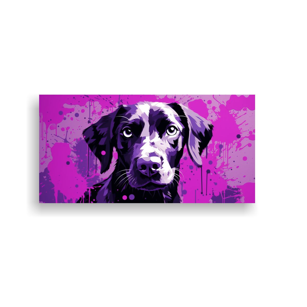 GENERICO - Cuadro Decorativo Neo Pop Art Mascota En Colores 60x30 Cm