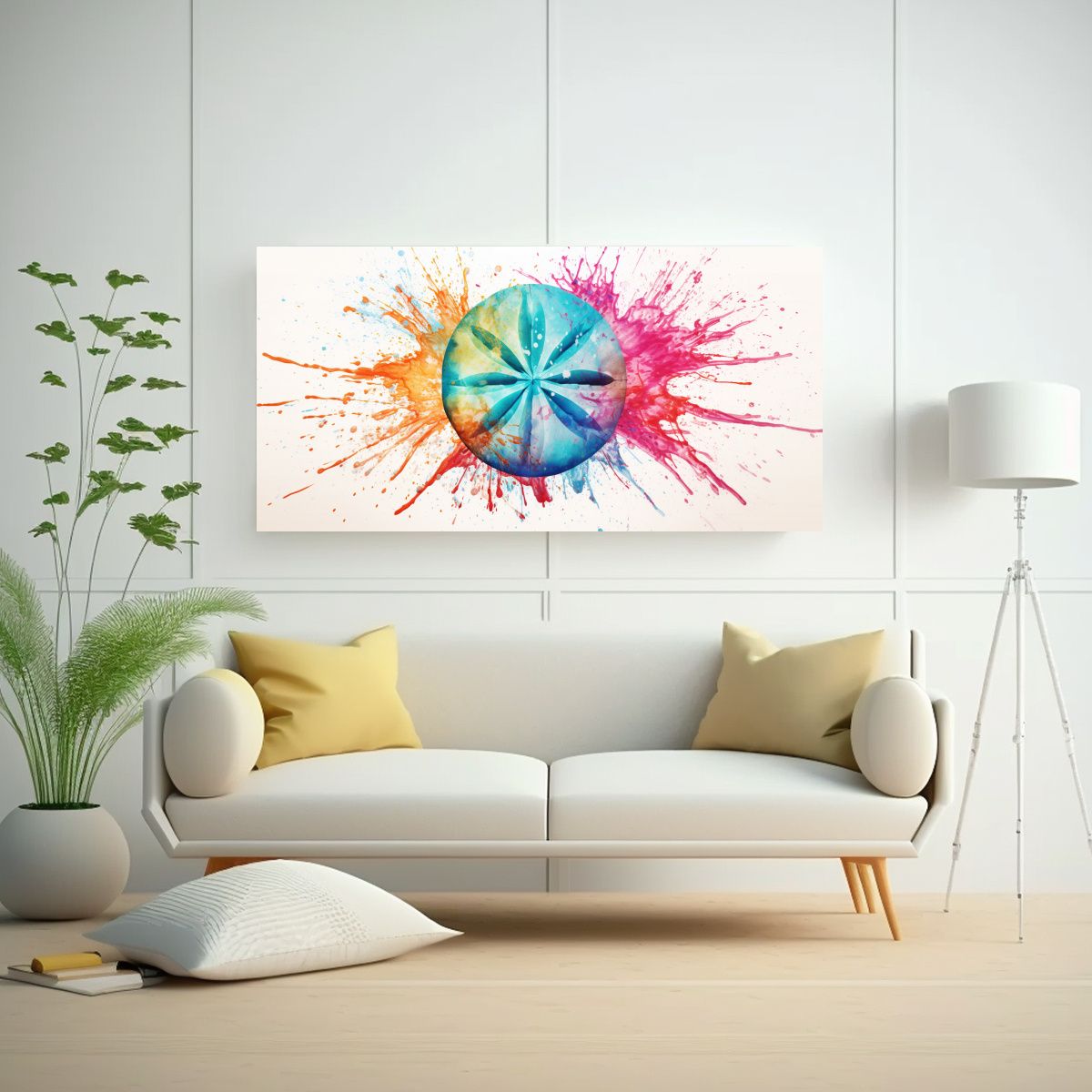 GENERICO - Cuadro Decorativo Sand Dollar En Colores 100x50 Cm