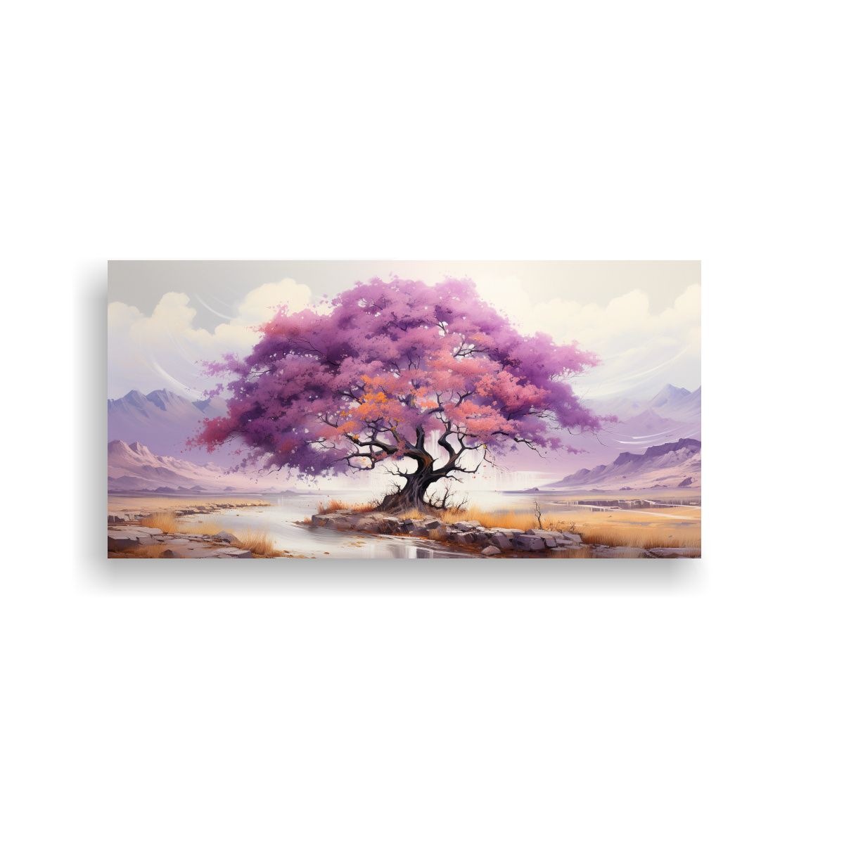 GENERICO - Pintura Abstracta De árbol De álamo De Algodón 100x50 Cm