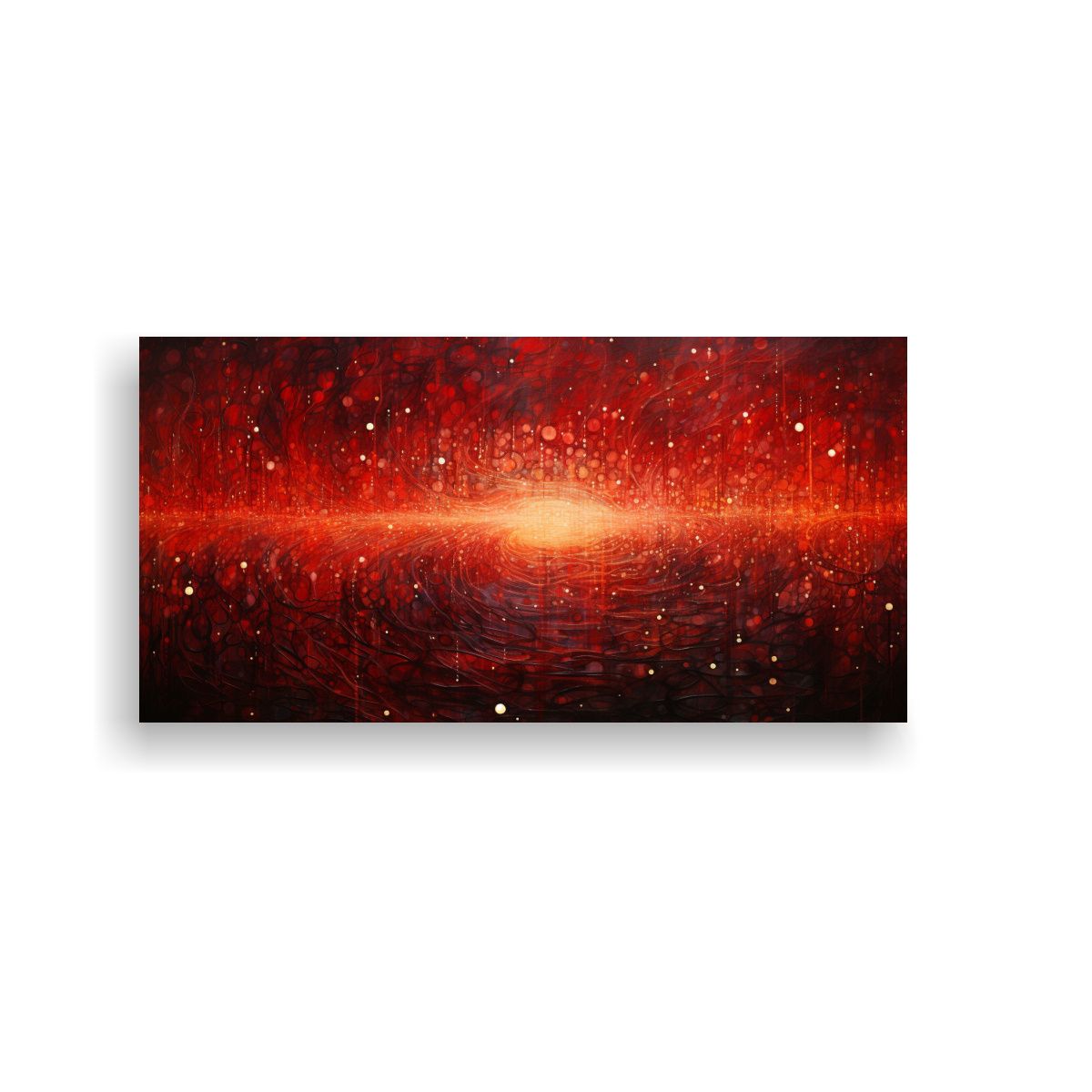 GENERICO - Cuadro Luminoso De Liquido Estilo Puntillismo 60x30 Cm