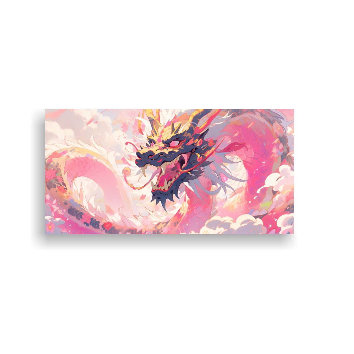 GENERICO - Pintura Pared Abstracto Resolución Alta Dragón 100x50 Cm