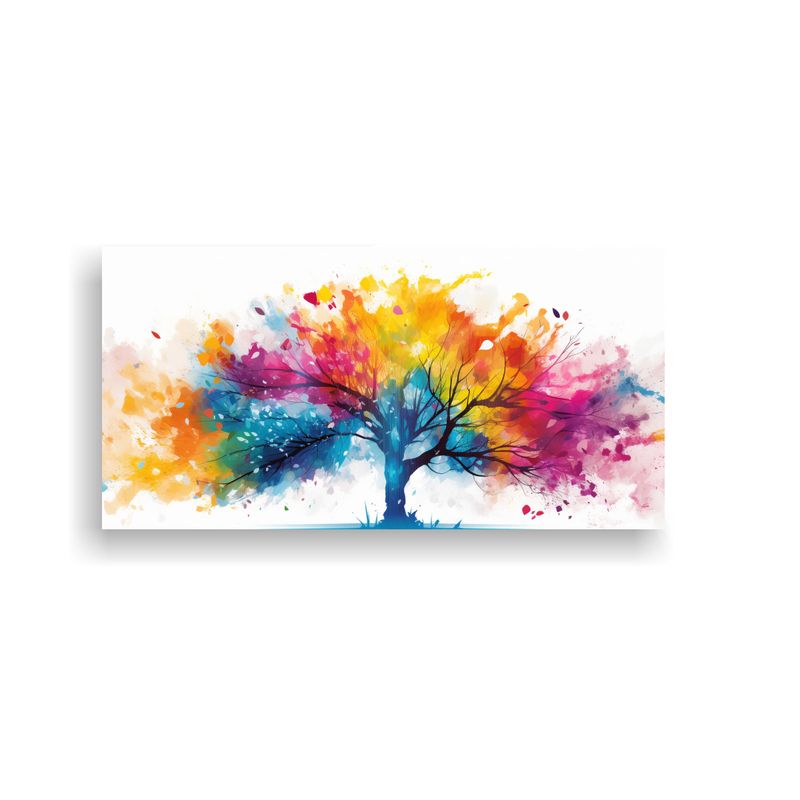 GENERICO - Cuadro Diseño Elegante Árbol De Abedul En 60x30 Cm