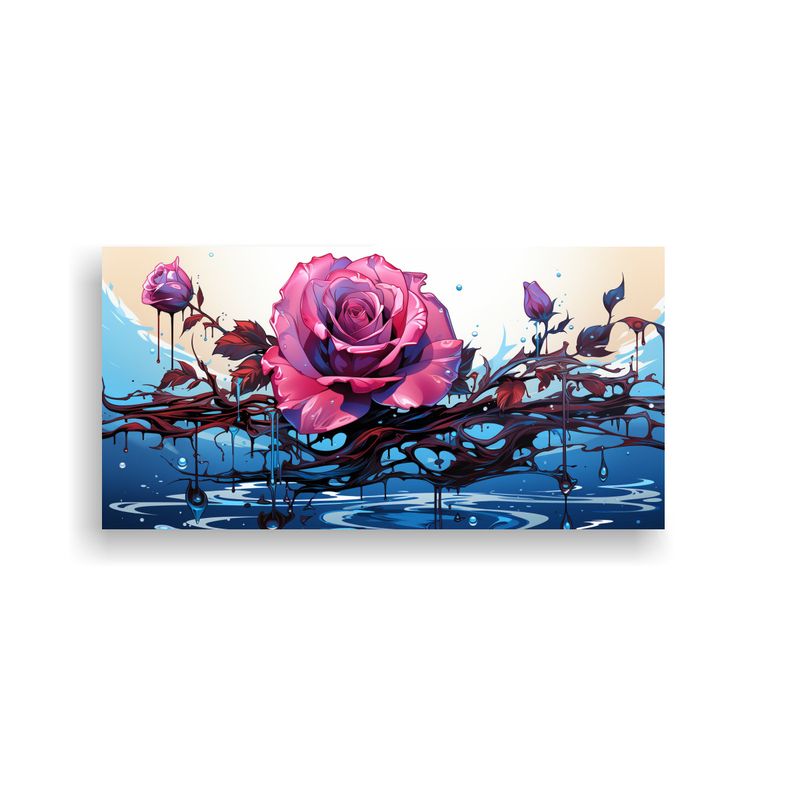 GENERICO - Pintura Decorativa Vintage Estilo Lienzo Con Logo 80x40 Cm