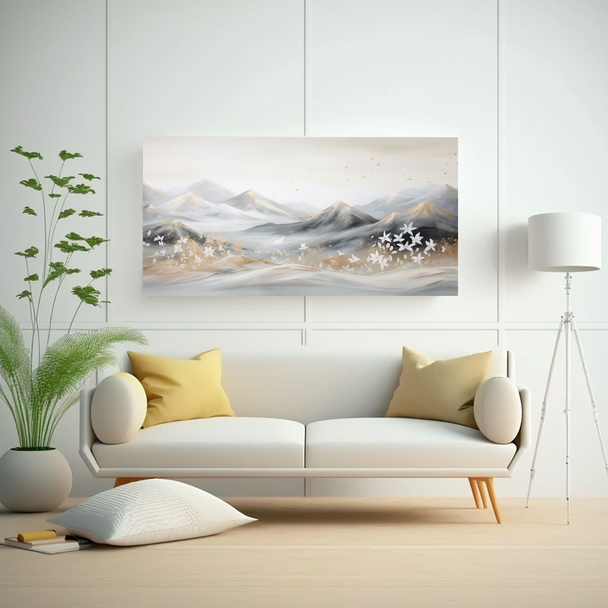 GENERICO - Pintura En Bastidor De Paisaje De Montaña Con 60x30 Cm